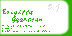 brigitta gyurcsan business card