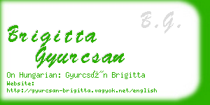 brigitta gyurcsan business card